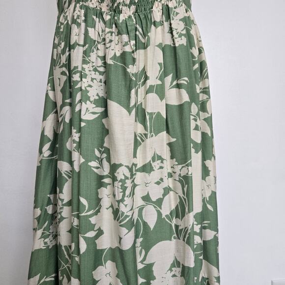 NEW Baltic Born Aita Maxi Dress Tiered Ruffle Summer Green Floral Women 1X - Picture 8 of 13